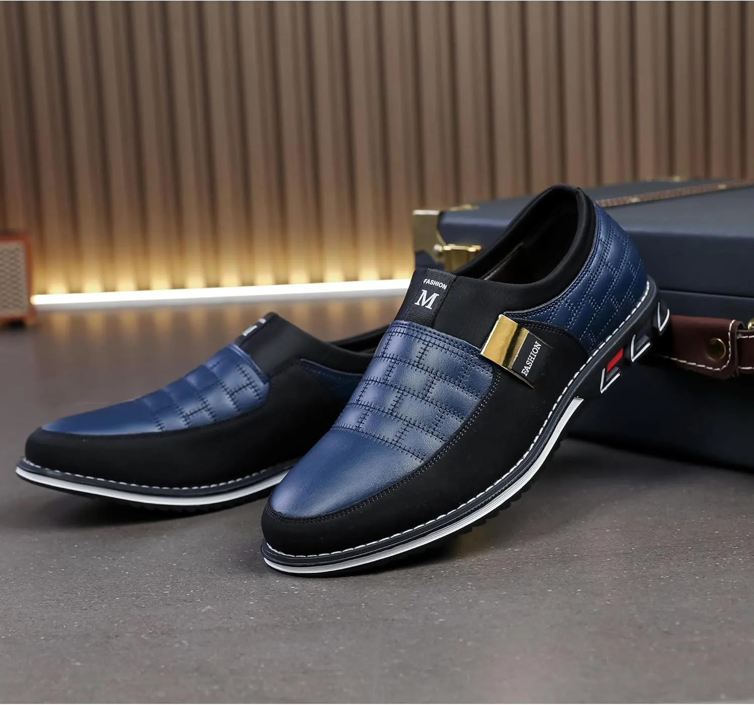 Men's Luxury Modern Oxford Leather Loafers Flat Sneakers Walking Shoes Party Prom Business Office Dress Shoes Size 7-15