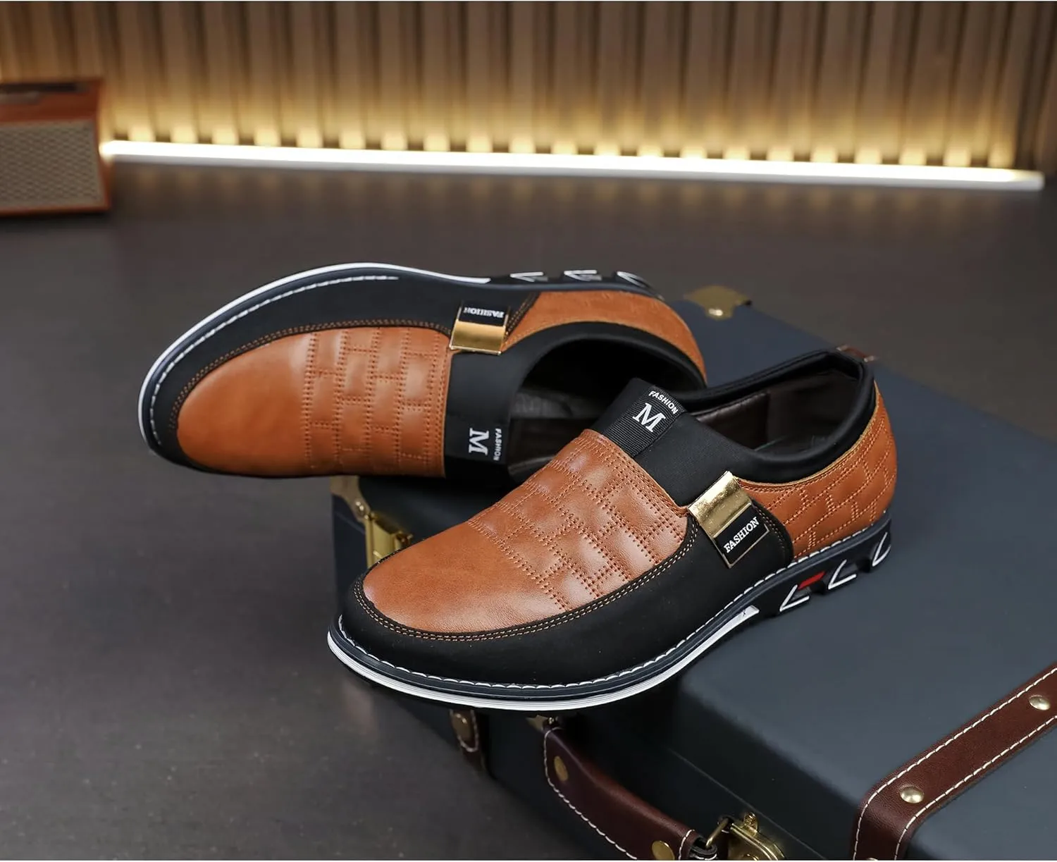 Men's Luxury Modern Oxford Leather Loafers Flat Sneakers Walking Shoes Party Prom Business Office Dress Shoes Size 7-15