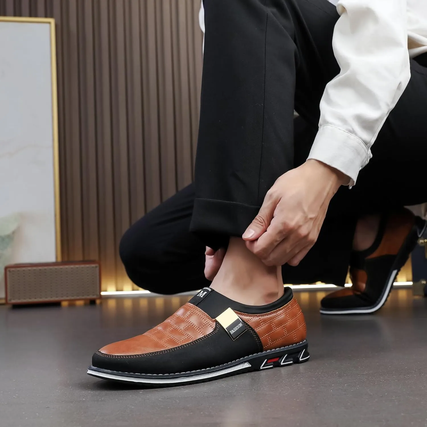 Men's Luxury Modern Oxford Leather Loafers Flat Sneakers Walking Shoes Party Prom Business Office Dress Shoes Size 7-15