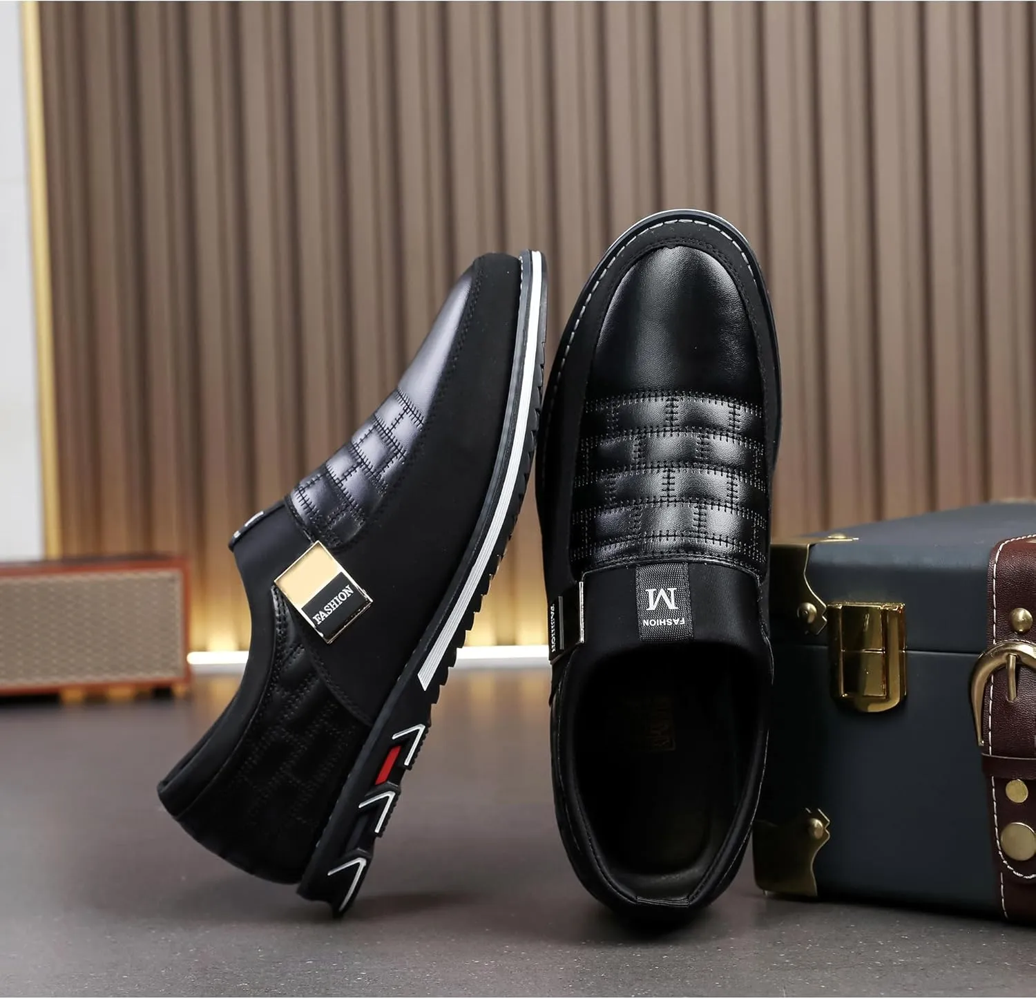 Men's Luxury Modern Oxford Leather Loafers Flat Sneakers Walking Shoes Party Prom Business Office Dress Shoes Size 7-15