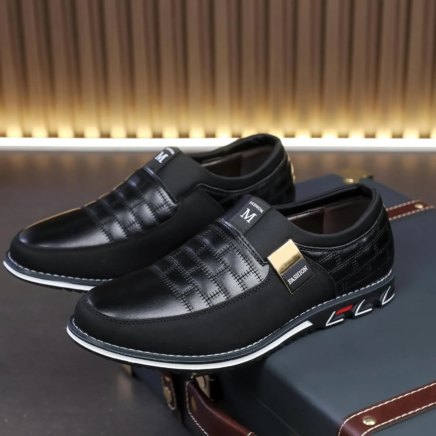 Men's Luxury Modern Oxford Leather Loafers Flat Sneakers Walking Shoes Party Prom Business Office Dress Shoes Size 7-15