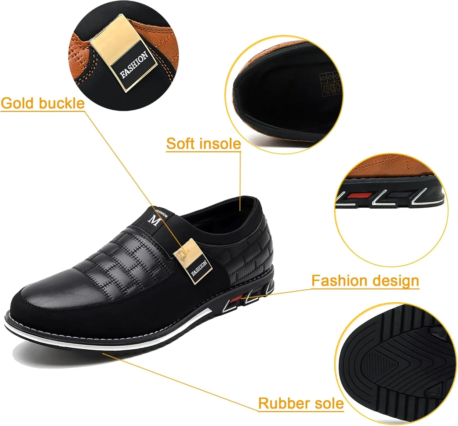 Men's Luxury Modern Oxford Leather Loafers Flat Sneakers Walking Shoes Party Prom Business Office Dress Shoes Size 7-15