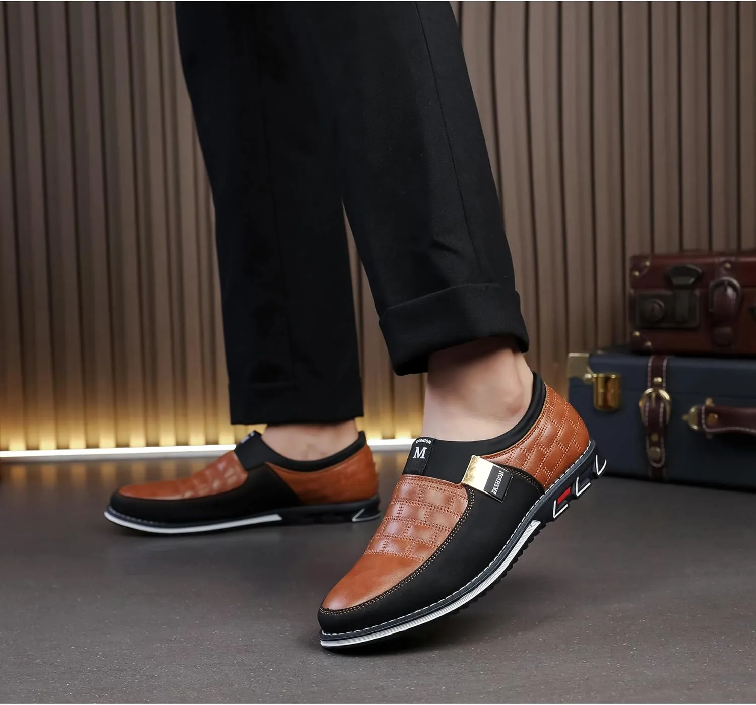 Men's Luxury Modern Oxford Leather Loafers Flat Sneakers Walking Shoes Party Prom Business Office Dress Shoes Size 7-15