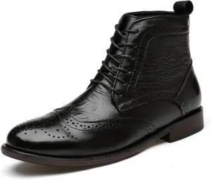 Men's Oxfords Boots Dress Casual Leather Fashion Wingtips Brogues Chelsea Boots Tuxedo Ankle Danner Boots for Men