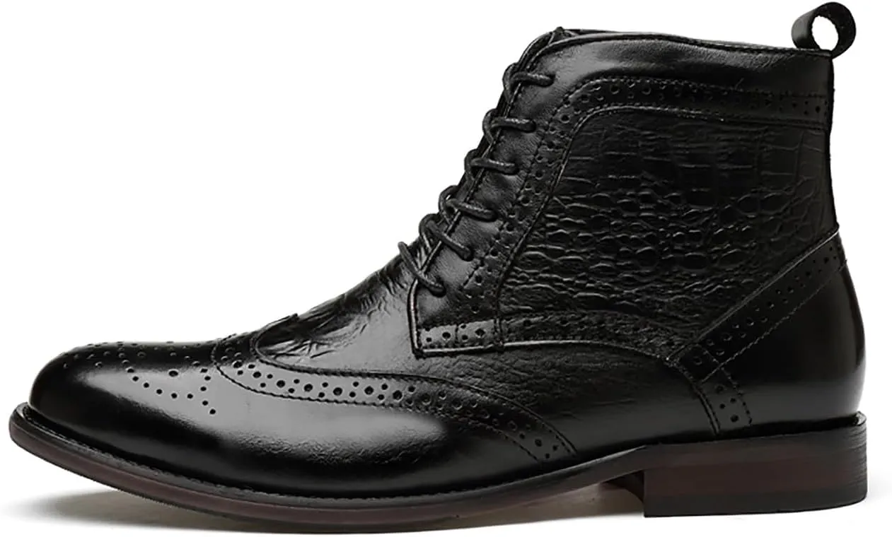 Men's Oxfords Boots Dress Casual Leather Fashion Wingtips Brogues Chelsea Boots Tuxedo Ankle Danner Boots for Men