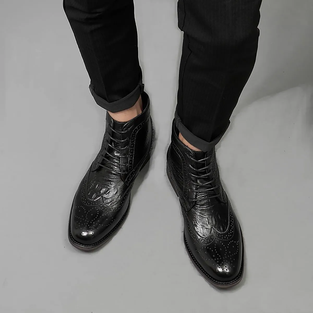 Men's Oxfords Boots Dress Casual Leather Fashion Wingtips Brogues Chelsea Boots Tuxedo Ankle Danner Boots for Men
