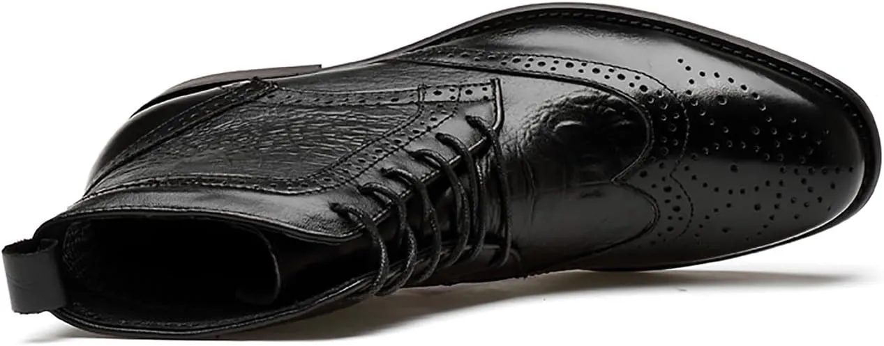 Men's Oxfords Boots Dress Casual Leather Fashion Wingtips Brogues Chelsea Boots Tuxedo Ankle Danner Boots for Men