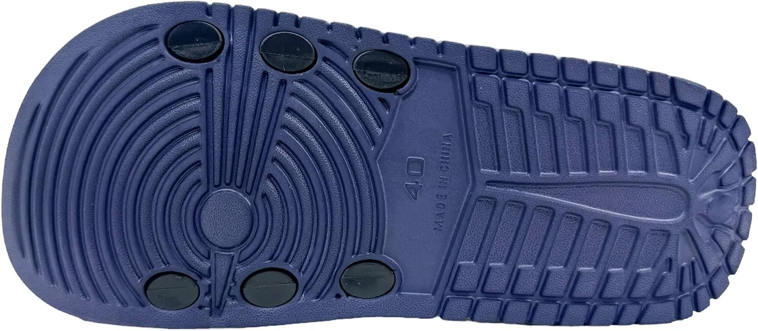 Men's Sport Slide Sandals Beach Home Indoor Outdoor Non Slip Shower Slippers