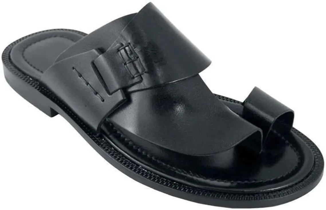 Mens Thong Sandals, Summer Beach Flip Flops Waterproof Athletic Outdoor Thong Sandals, Comfortable Non-Slip Leather Sandals Orthotic Flip Flops for Men Outdoor Flat Slippers Fashion Casual Walking Shoes
