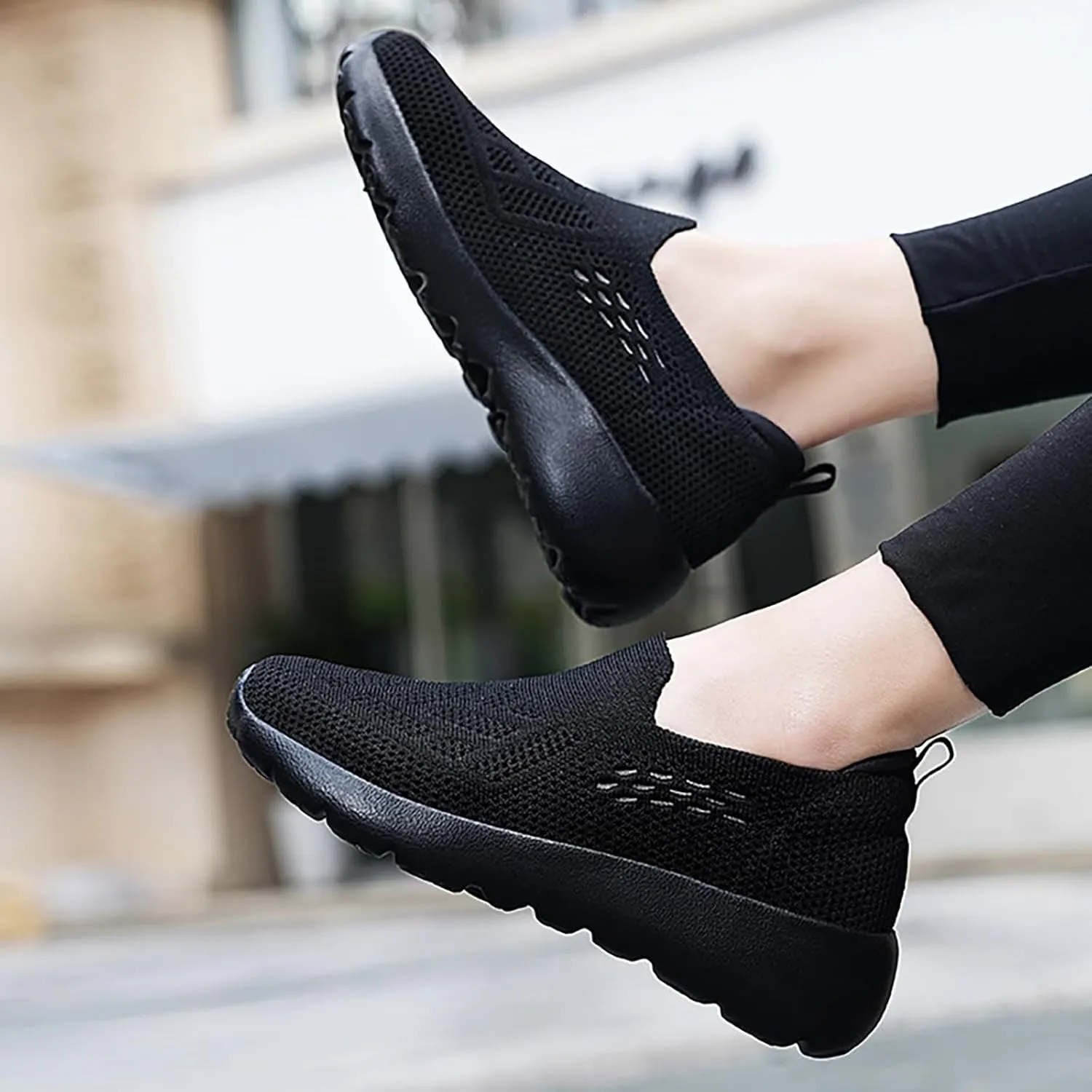 Mens Woven Hands Free Slip-on Loafers Shoes Boat Shoes Casual Business Comfy Lightweight Soft Cushion Flats Walking Sports Wide Fit Sneakers Non-Slip Sneakers