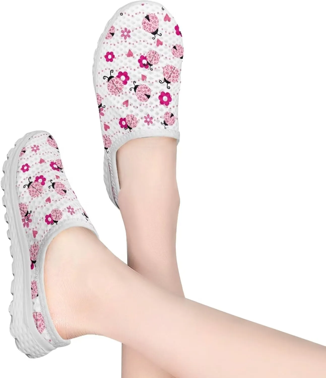 Mesh Flats Water Shoes for Women Slip On Barefoot Aque Shoes Womens Mules for Summer Quick Dry Casual Walking Flats