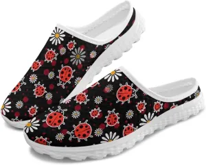 Mesh Flats Water Shoes for Women Slip On Barefoot Aque Shoes Womens Mules for Summer Quick Dry Casual Walking Flats