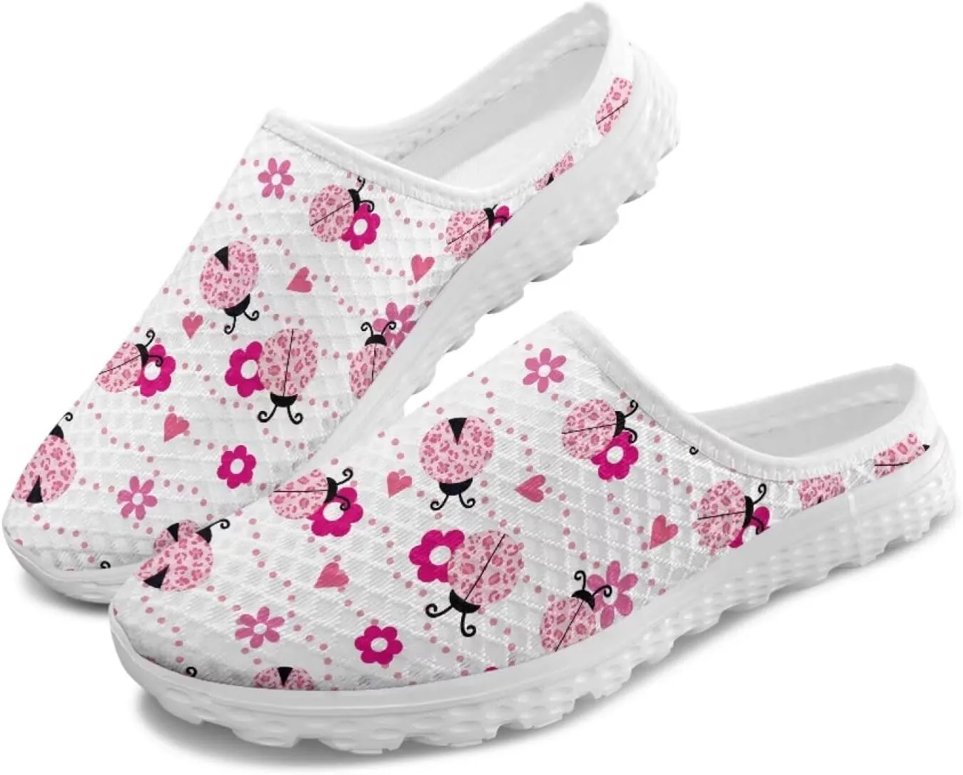 Mesh Flats Water Shoes for Women Slip On Barefoot Aque Shoes Womens Mules for Summer Quick Dry Casual Walking Flats