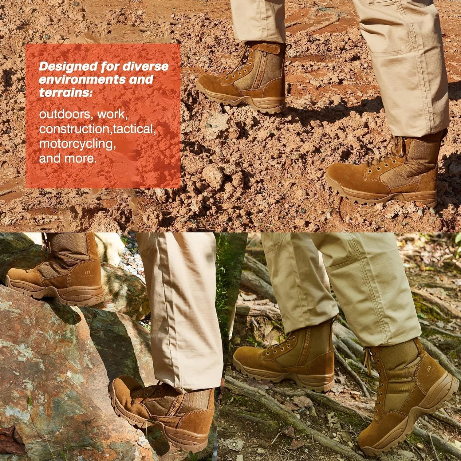 Military Tactical Work Boots for Hiking Motorcycling EMS EMT and Combat Outdoors