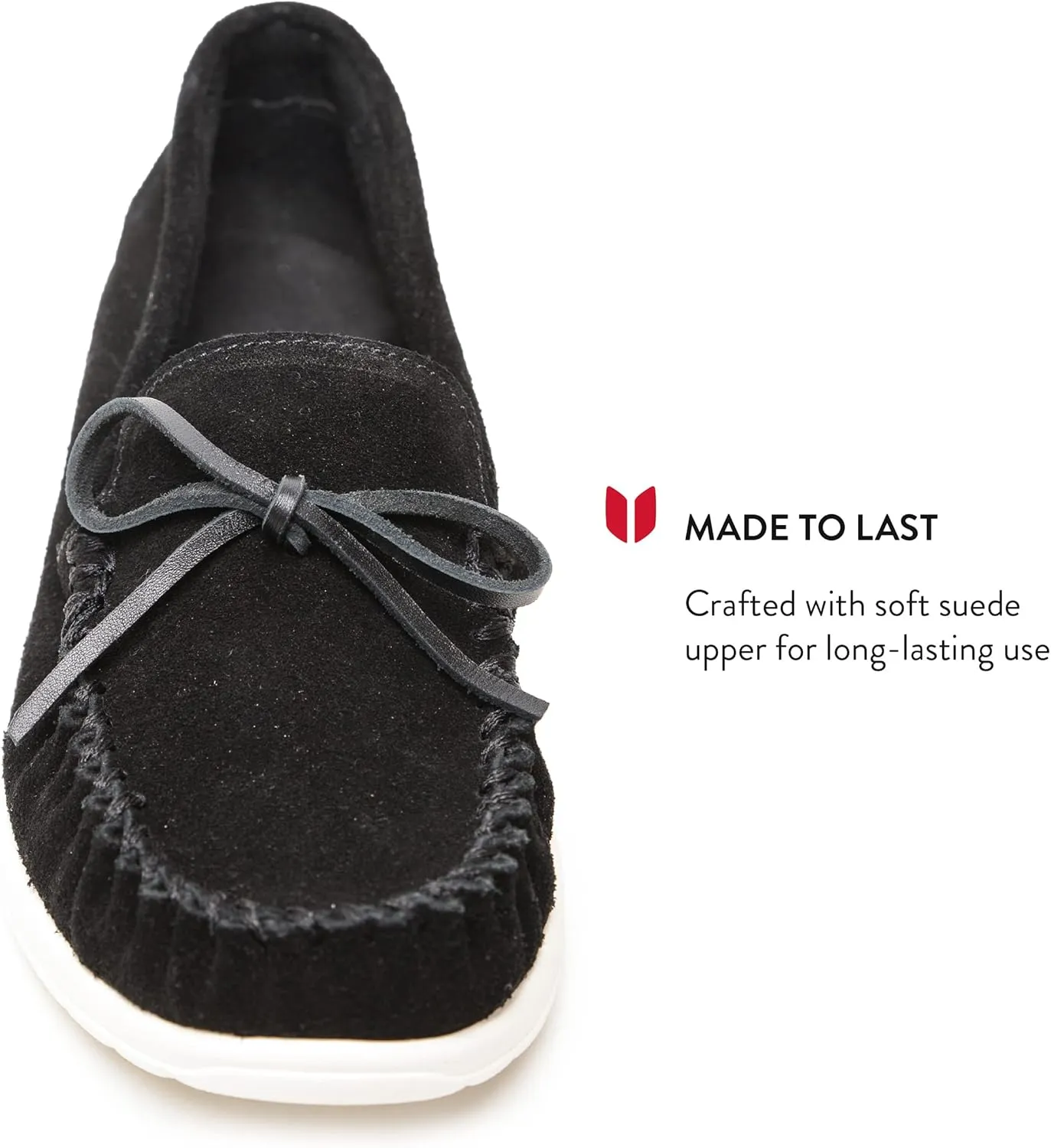 Minnetonka Scout - Women’s Suede Loafers Designed for Everyday Wear - Made with Soft Suede Leather, Memory Foam Insoles and Midsoles, and Rubber Outsoles