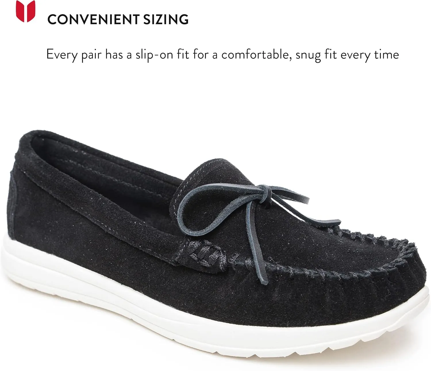 Minnetonka Scout - Women’s Suede Loafers Designed for Everyday Wear - Made with Soft Suede Leather, Memory Foam Insoles and Midsoles, and Rubber Outsoles