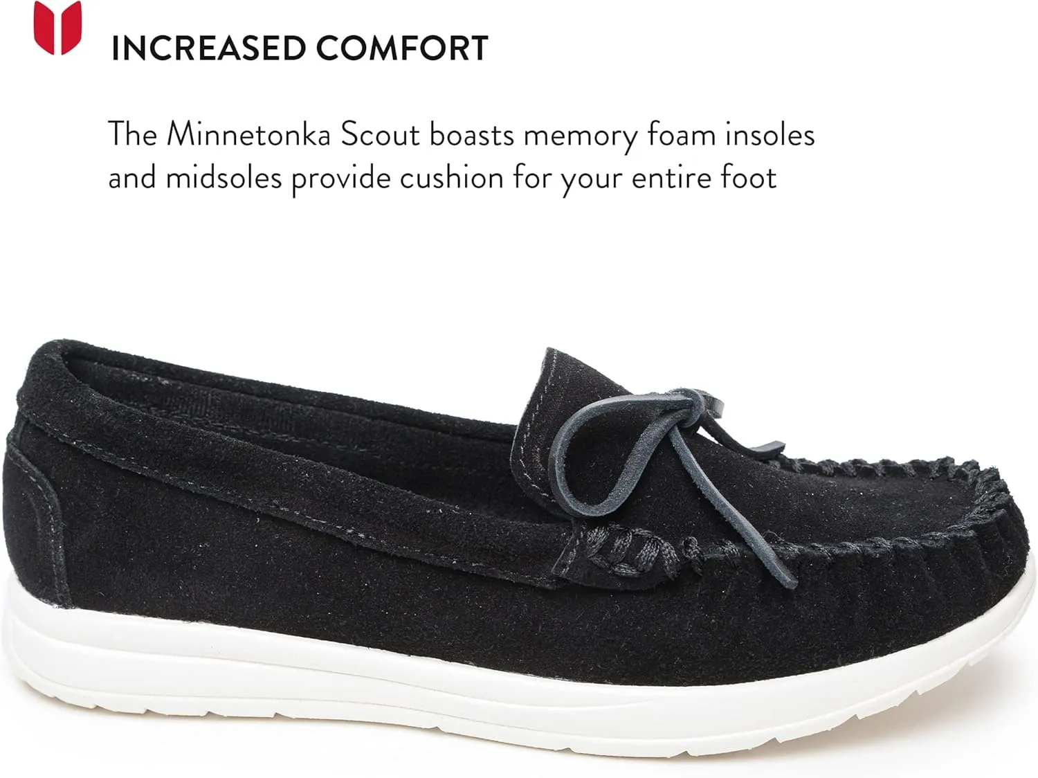 Minnetonka Scout - Women’s Suede Loafers Designed for Everyday Wear - Made with Soft Suede Leather, Memory Foam Insoles and Midsoles, and Rubber Outsoles