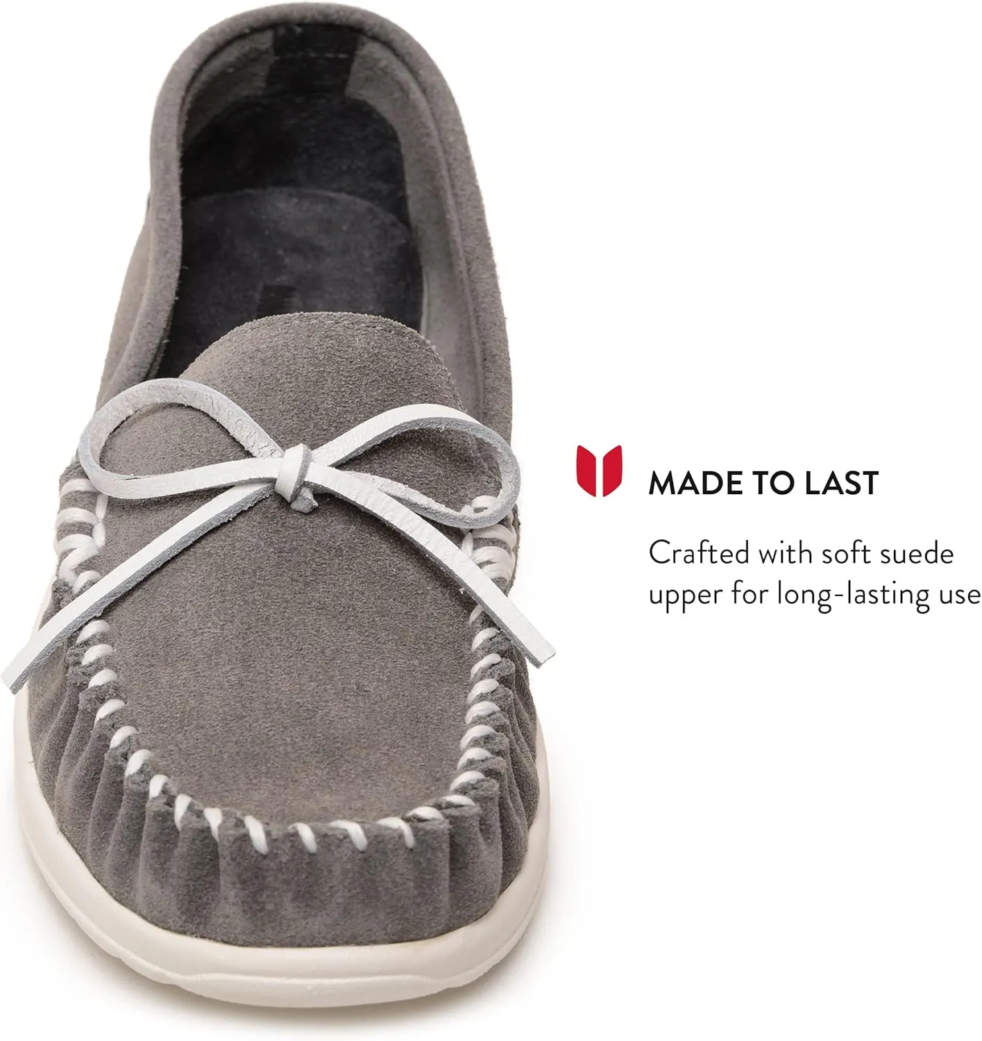 Minnetonka Scout - Women’s Suede Loafers Designed for Everyday Wear - Made with Soft Suede Leather, Memory Foam Insoles and Midsoles, and Rubber Outsoles
