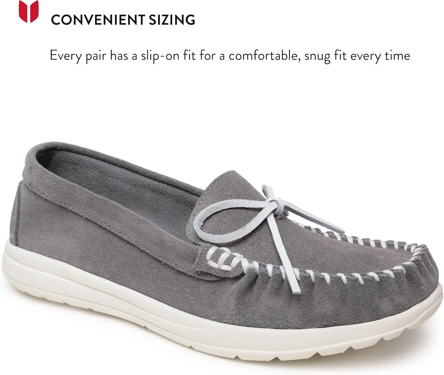 Minnetonka Scout - Women’s Suede Loafers Designed for Everyday Wear - Made with Soft Suede Leather, Memory Foam Insoles and Midsoles, and Rubber Outsoles