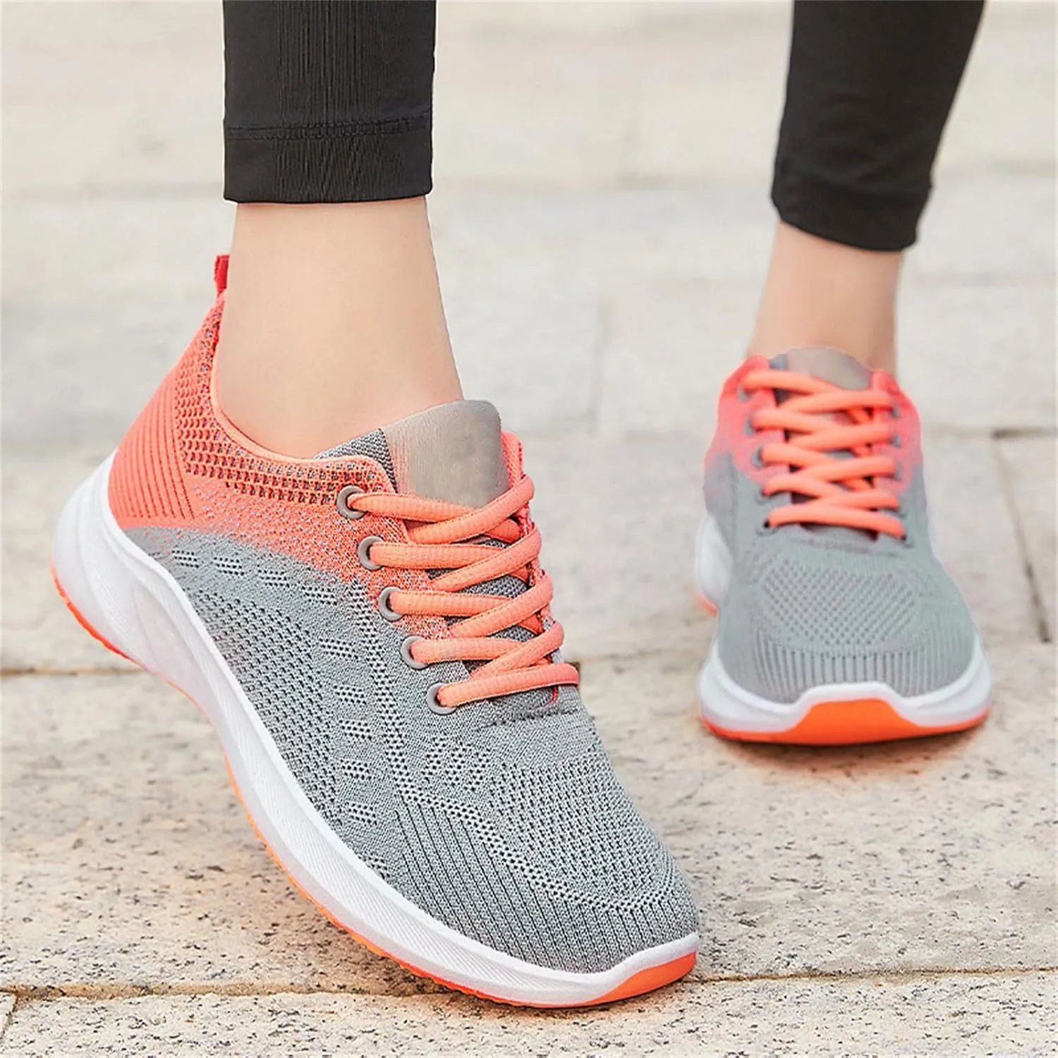 Musabela Orthopedic Shoes for Women Comfortwear Ortho Shoes for Women Plantar Fasciitis Walking Tennis Shoe Arch Support Air Cushion Running Shoe Mesh Breathable Gym Work Fashion Stretch Sneakers