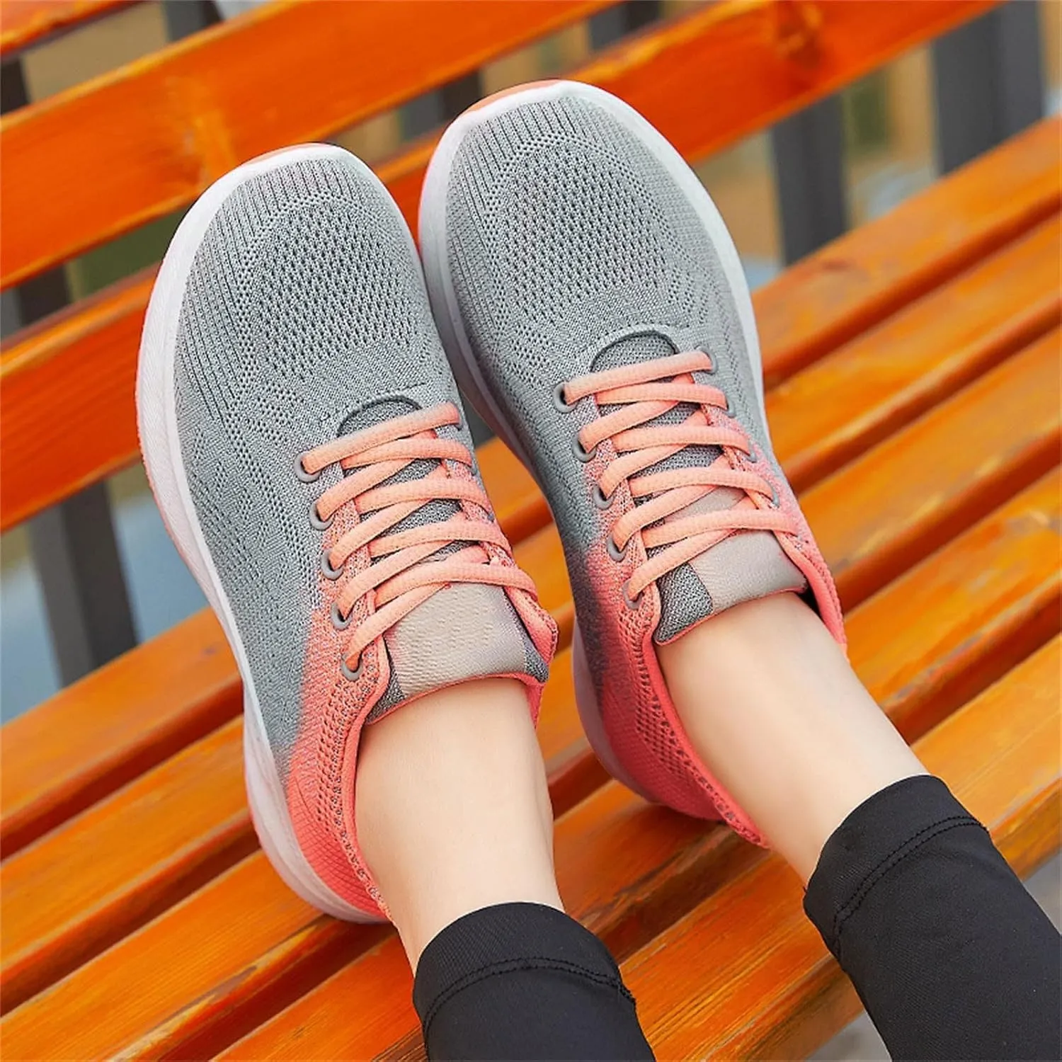 Musabela Orthopedic Shoes for Women Comfortwear Ortho Shoes for Women Plantar Fasciitis Walking Tennis Shoe Arch Support Air Cushion Running Shoe Mesh Breathable Gym Work Fashion Stretch Sneakers
