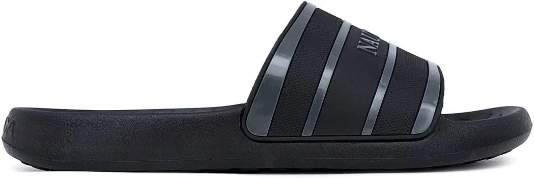 Nautica Men's Slide Sandals – Comfortable Slip-On Pool & Beach Shoes with Cushioned Footbed for Casual Wear