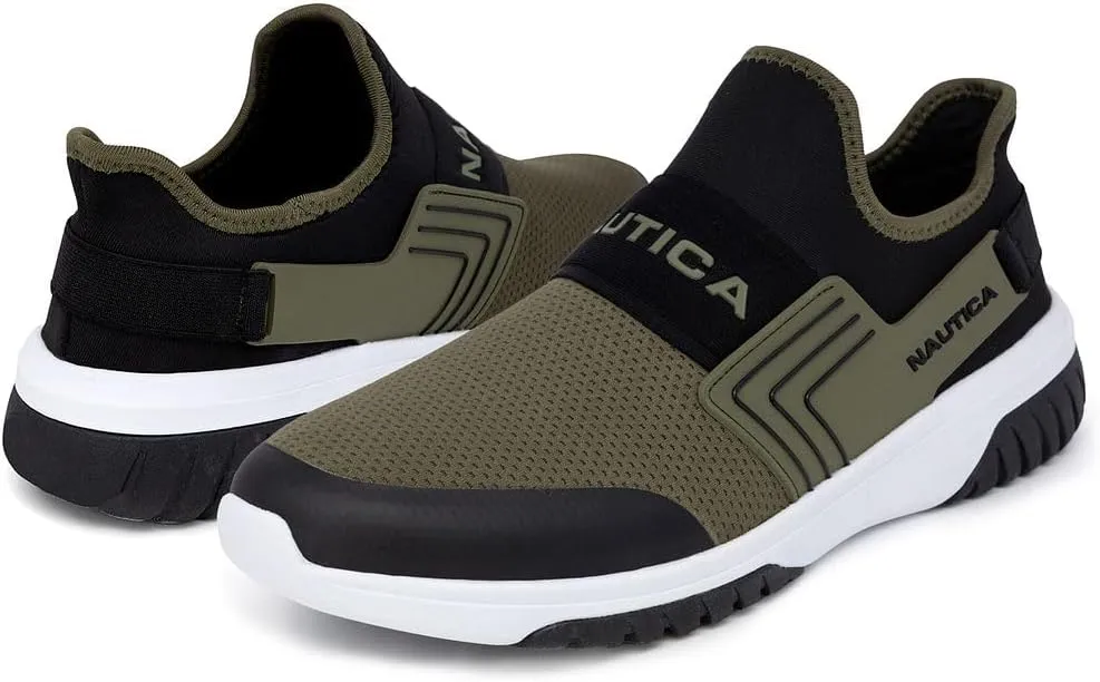 Nautica Men's Slip-On Sneakers – Casual Fashion Shoes for Walking, in Medium & Wide Widths