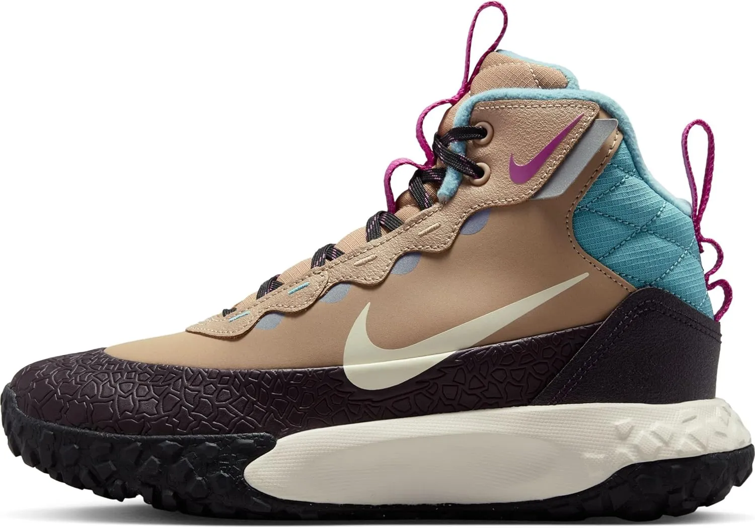 Nike Terrascout Big Kids' Boots (FV4173-200, Hemp/Burgundy Ash/Denim Turquoise/Pale Ivory)
