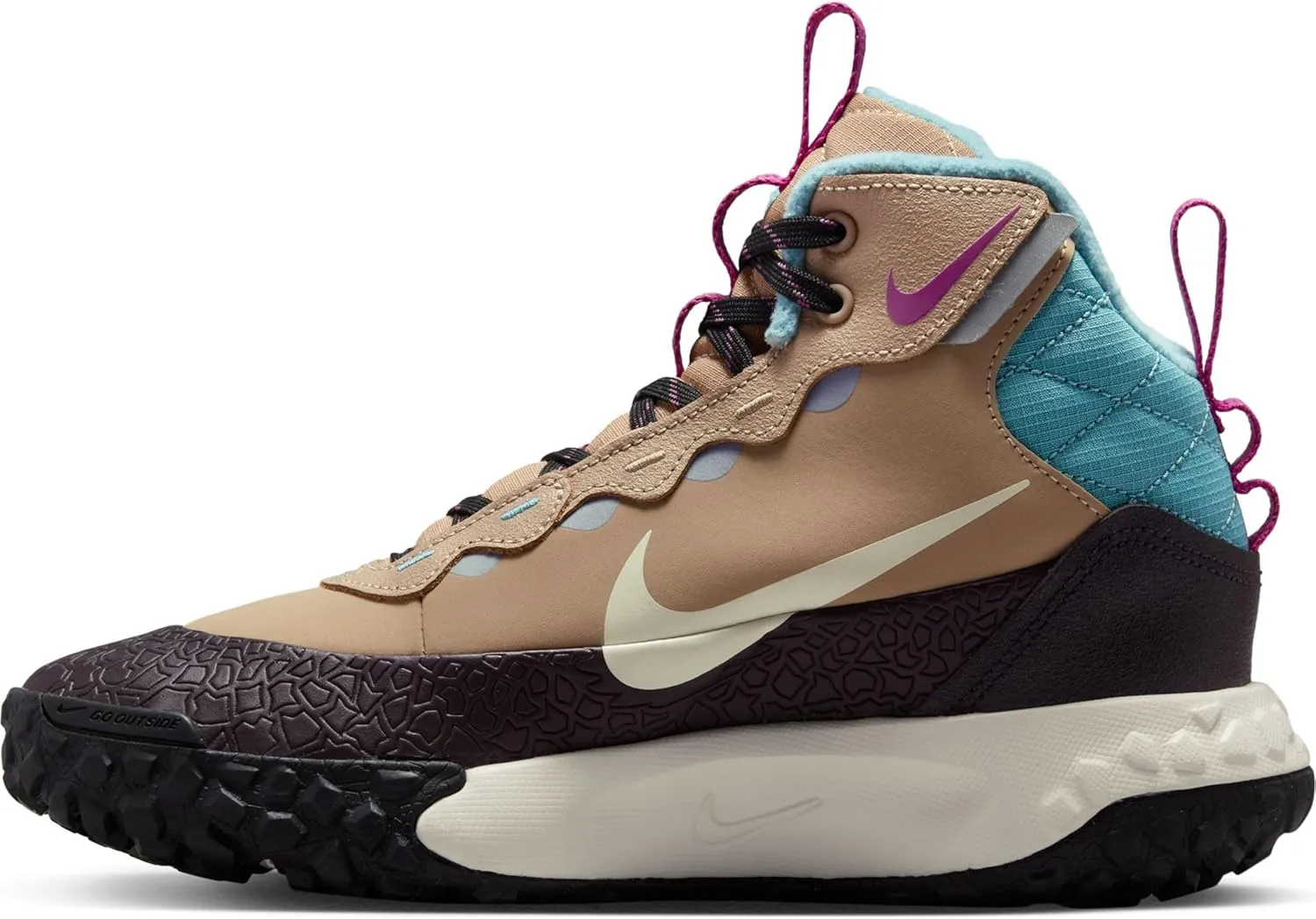 Nike Terrascout Big Kids' Boots (FV4173-200, Hemp/Burgundy Ash/Denim Turquoise/Pale Ivory)