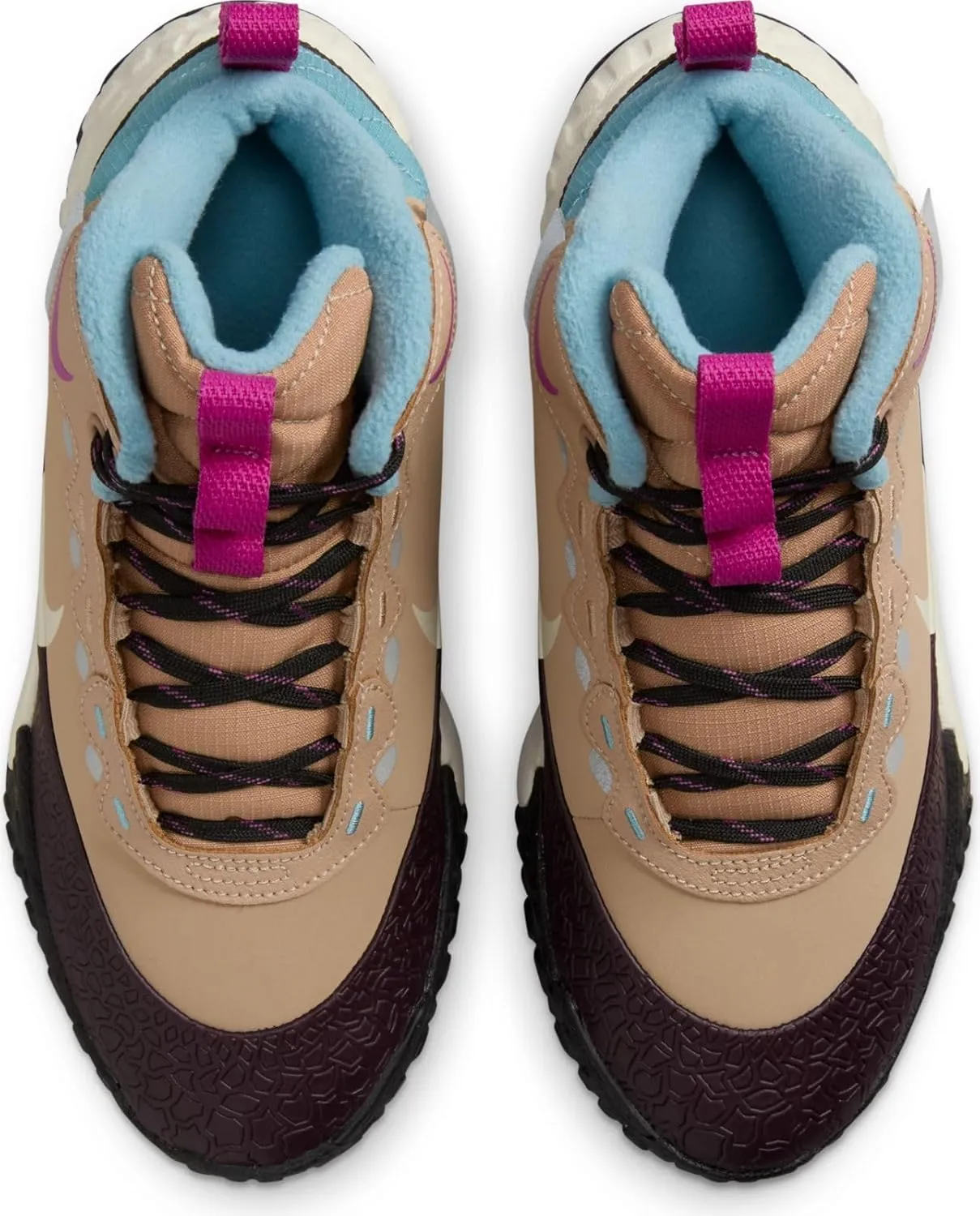 Nike Terrascout Big Kids' Boots (FV4173-200, Hemp/Burgundy Ash/Denim Turquoise/Pale Ivory)