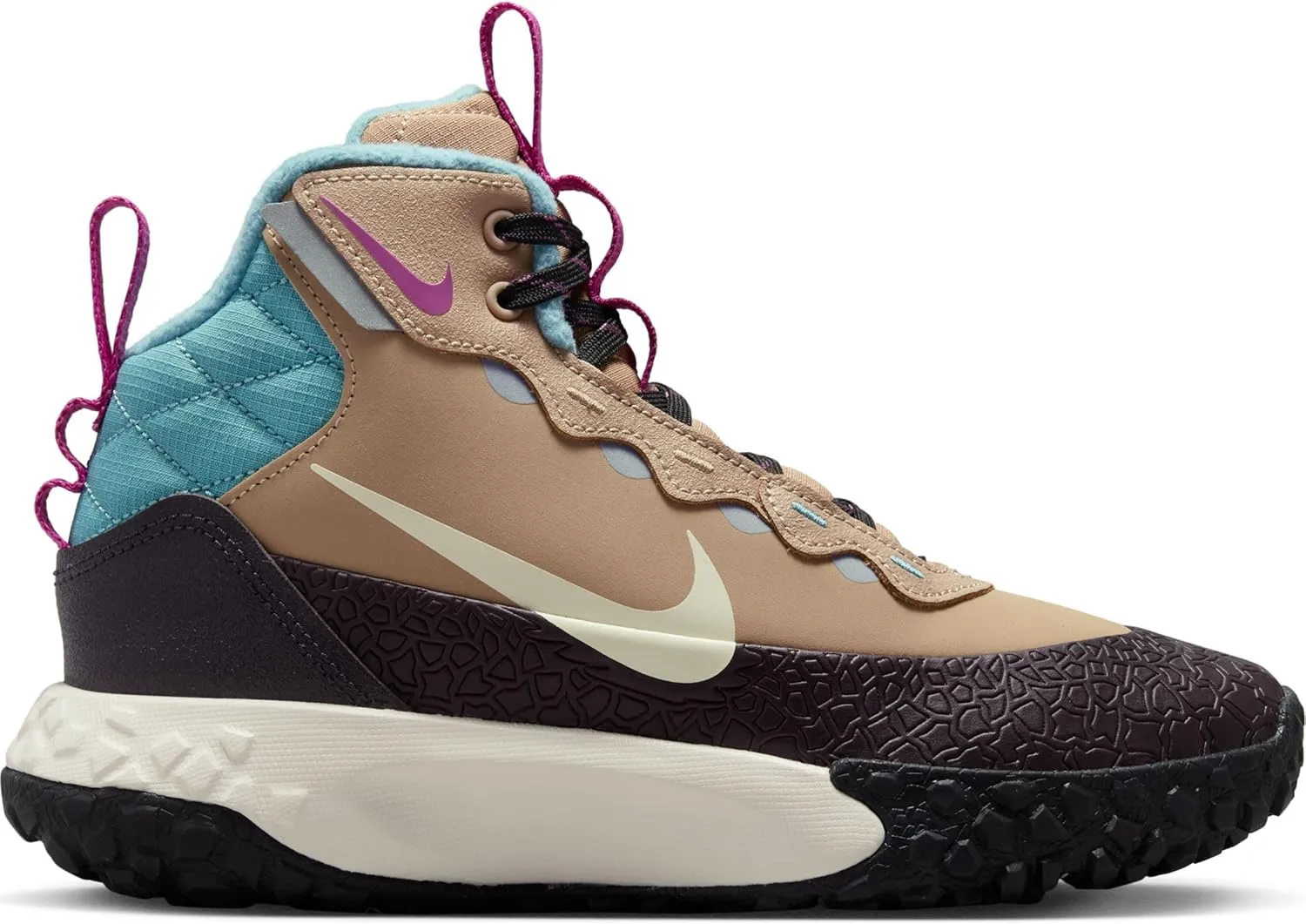 Nike Terrascout Big Kids' Boots (FV4173-200, Hemp/Burgundy Ash/Denim Turquoise/Pale Ivory)