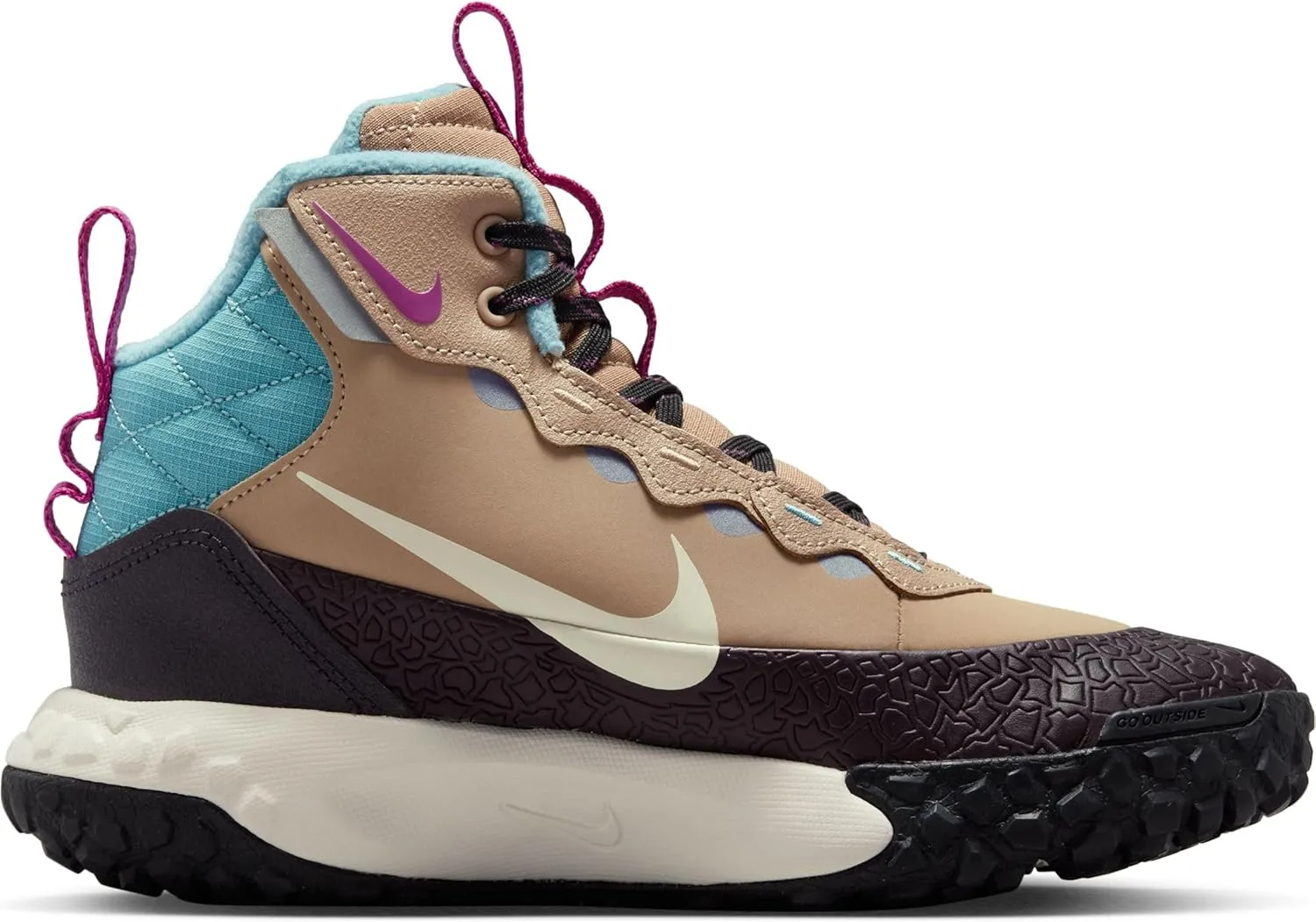 Nike Terrascout Big Kids' Boots (FV4173-200, Hemp/Burgundy Ash/Denim Turquoise/Pale Ivory)