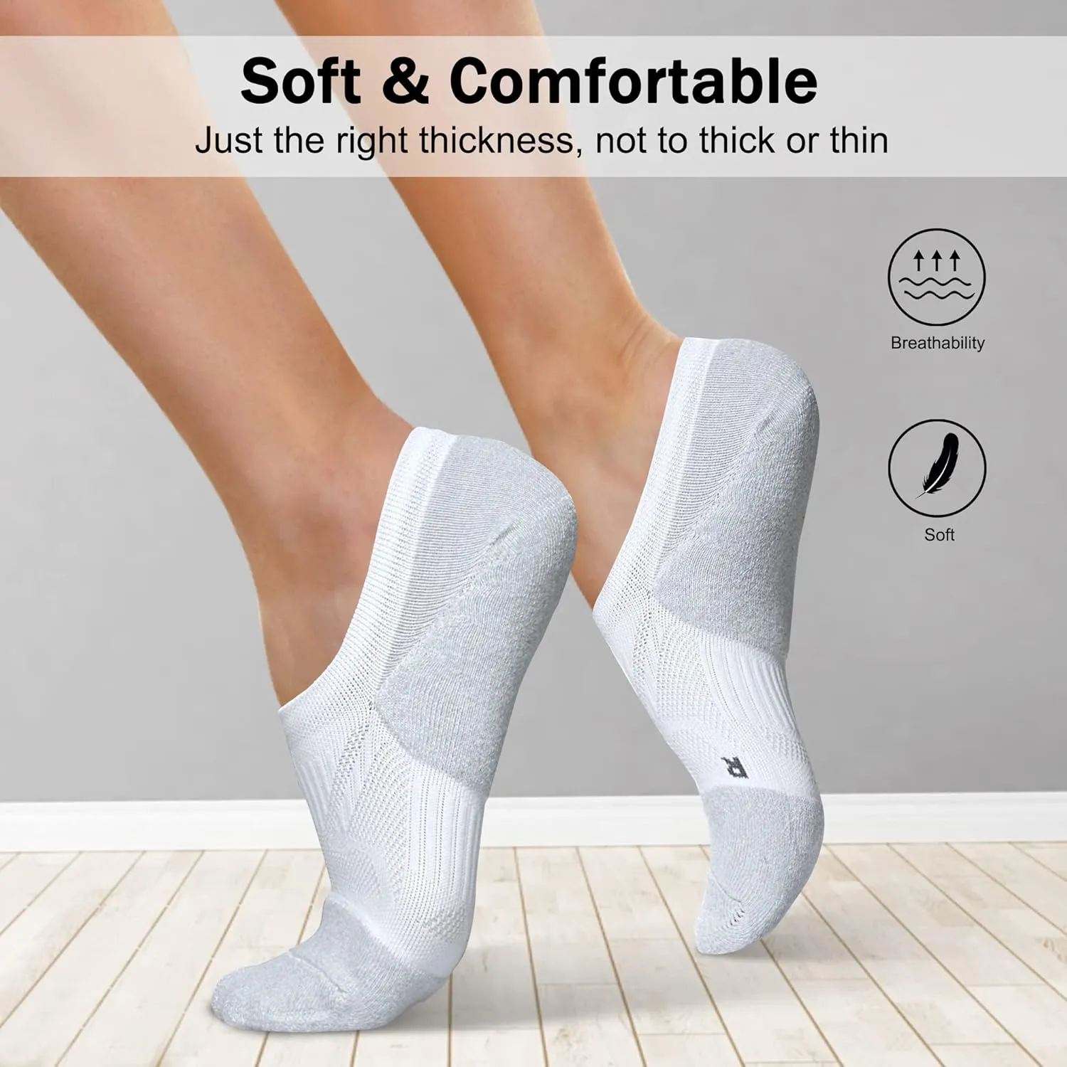 No Show Socks Women's Running Low Cut/Ankle Compression Athletic Socks 5-Pairs