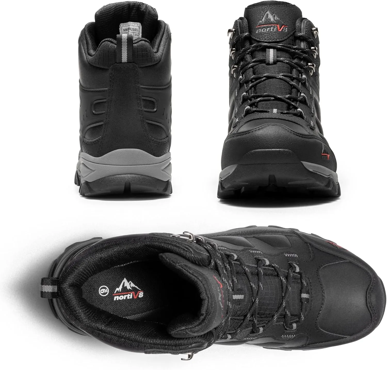 NORTIV 8 Men's Waterproof Hiking Boots Outdoor Mid Trekking Lightweight Mountaineering Shoes Paladin