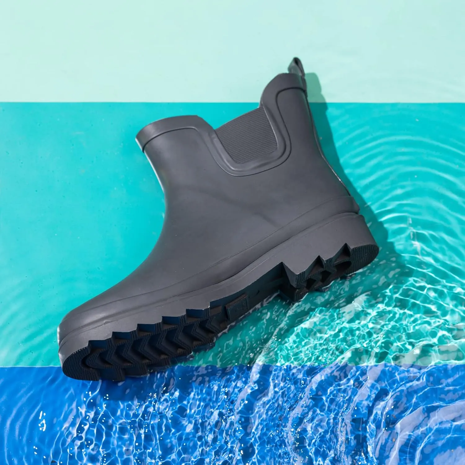 NORTY - Womens Ankle Rain Boots - Ladies Waterproof Winter Spring Garden Boot runs ½ size large
