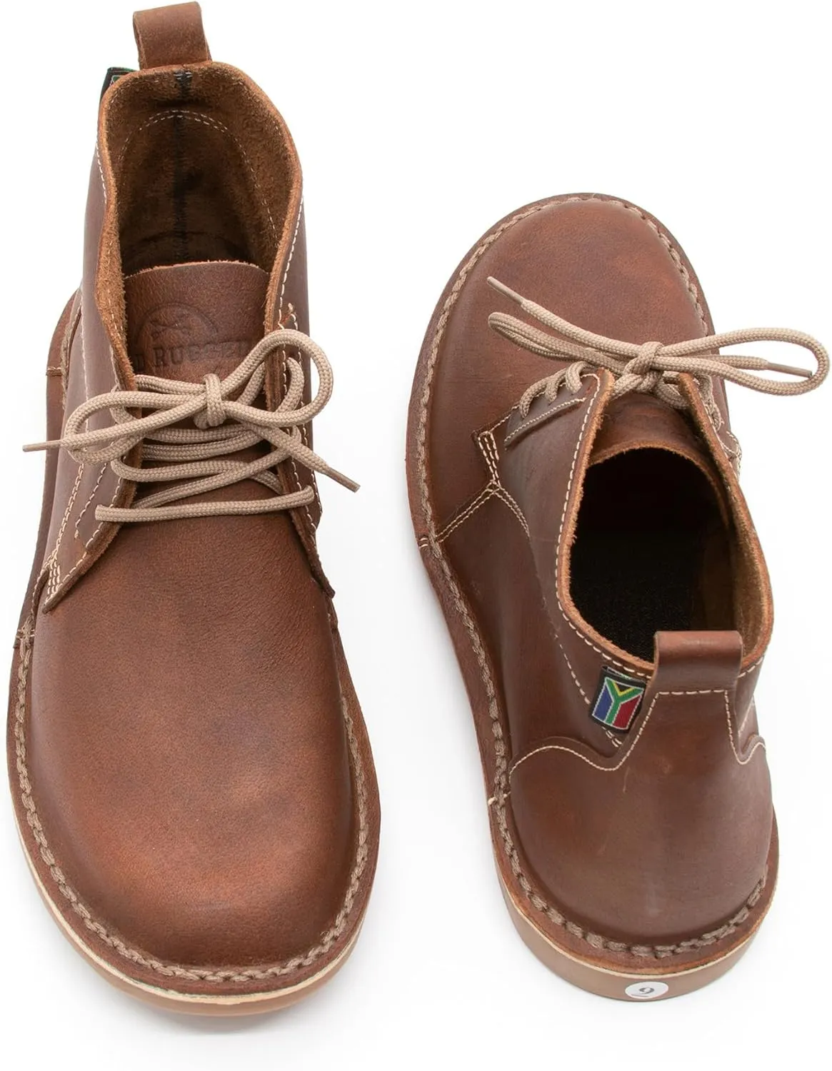 OLD RUGGED Handmade Genuine Leather Vellie Chukka Boots with High Topline (Veld Skoene)
