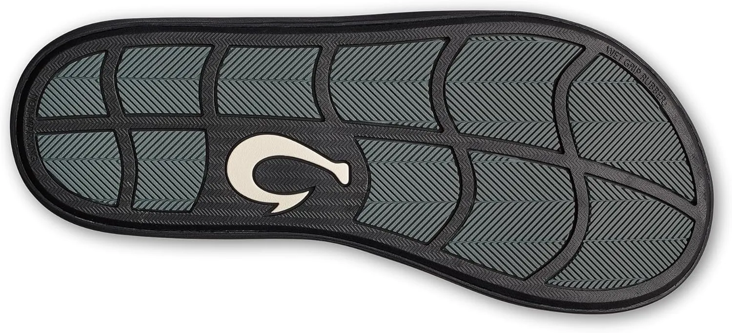 OLUKAI Pili Men's Leather Sandals, Sleek & Versatile Design, Comfortable & Waterproof Straps, Arch Support & Everyday Wear