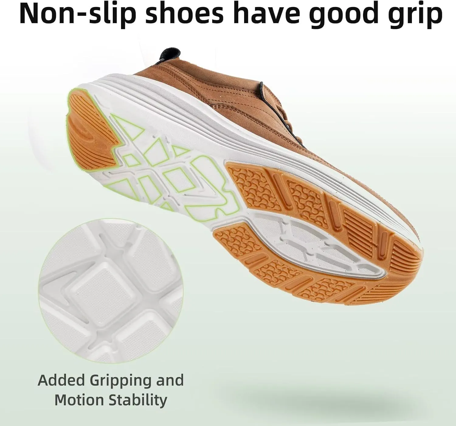OrthoComfoot Men's Orthopedic Leather Dress Walking Shoes: Comfortable Arch Support Oxfords for Plantar Fasciitis, Casual Orthotic Thick Sole Sneakers for Foot and Heel Pain Relief