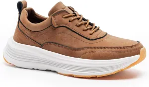 OrthoComfoot Men's Orthopedic Leather Dress Walking Shoes: Comfortable Arch Support Oxfords for Plantar Fasciitis, Casual Orthotic Thick Sole Sneakers for Foot and Heel Pain Relief