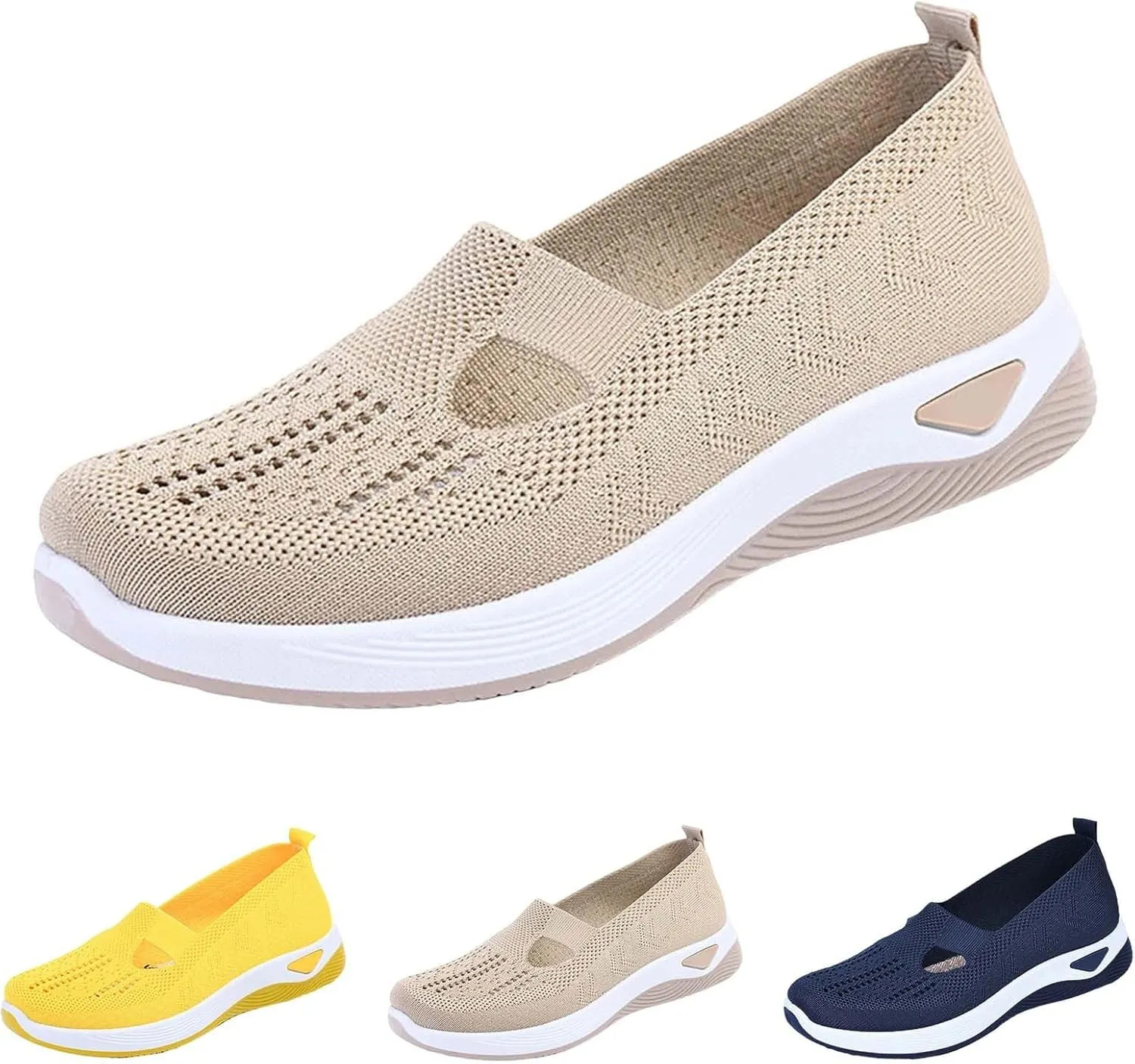 Orthopedic Shoes for Women Breathable Soft Slip On Mens Dress Shoes Lightweight Business Casual Shoes Wedge Sneakers Slip On Tennis Shoe Loafers Dress Shoe