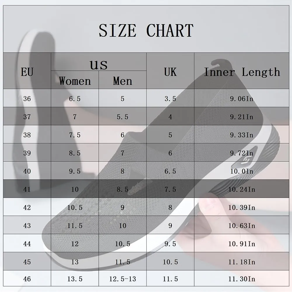 Orthowalkway Womens Shoes, Comfort Wear Orthopedic Walking Shoes for Women, Mesh Breathable Slip-On Knitted Lightweight Flat Sneakers