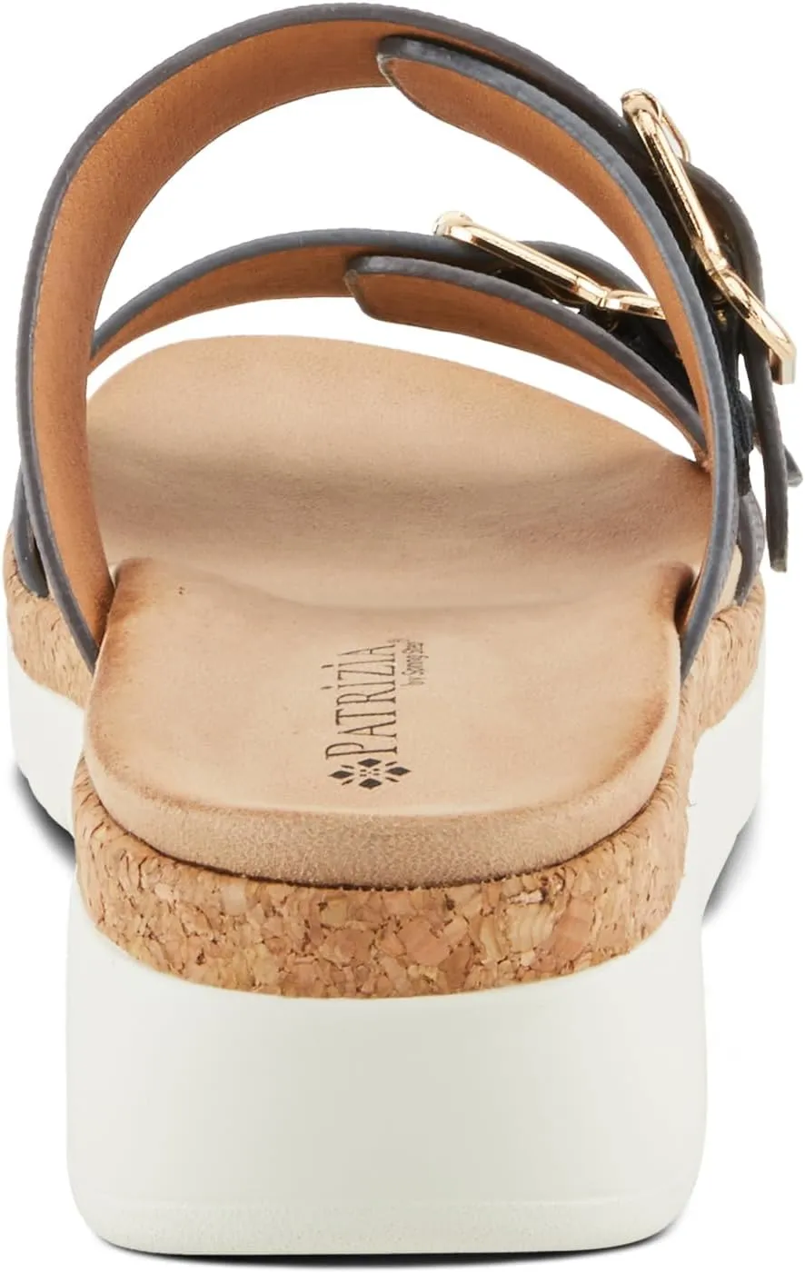 PATRIZIA Women's VELVETTE Two-Strap Buckle Slide Sandals