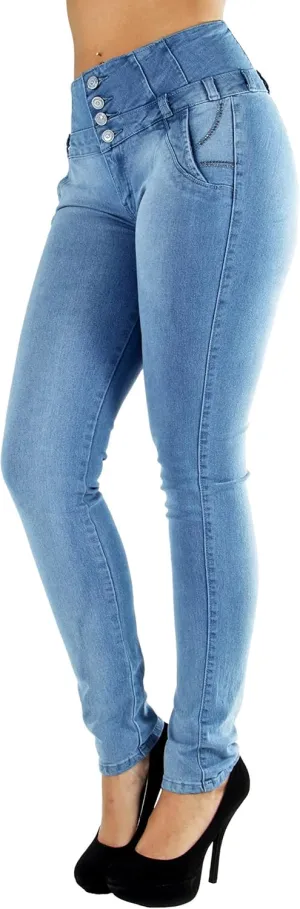 Plus/Junior Size Colombian Design High Waist Butt Lift Levanta Cola Skinny Jeans
