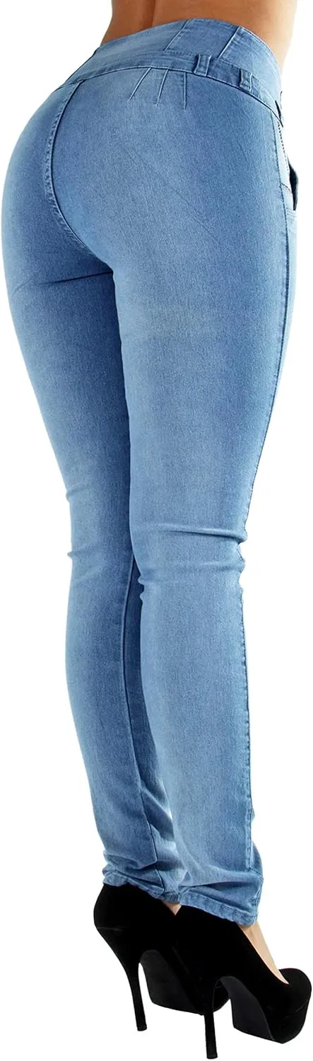 Plus/Junior Size Colombian Design High Waist Butt Lift Levanta Cola Skinny Jeans