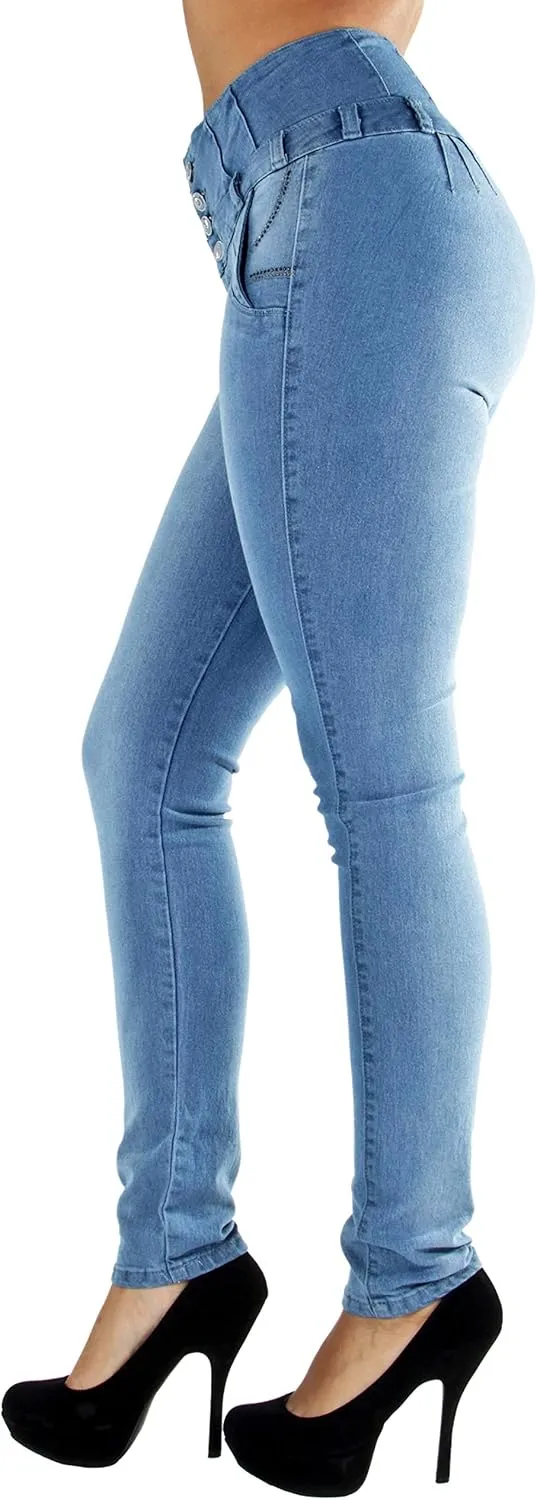 Plus/Junior Size Colombian Design High Waist Butt Lift Levanta Cola Skinny Jeans