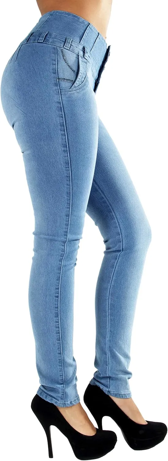 Plus/Junior Size Colombian Design High Waist Butt Lift Levanta Cola Skinny Jeans