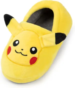 Pokemon Pokémon Pikachu Yellow Slippers 3D Character Kids' Footwear House Shoes | Soft Loafers for Boys & Girls