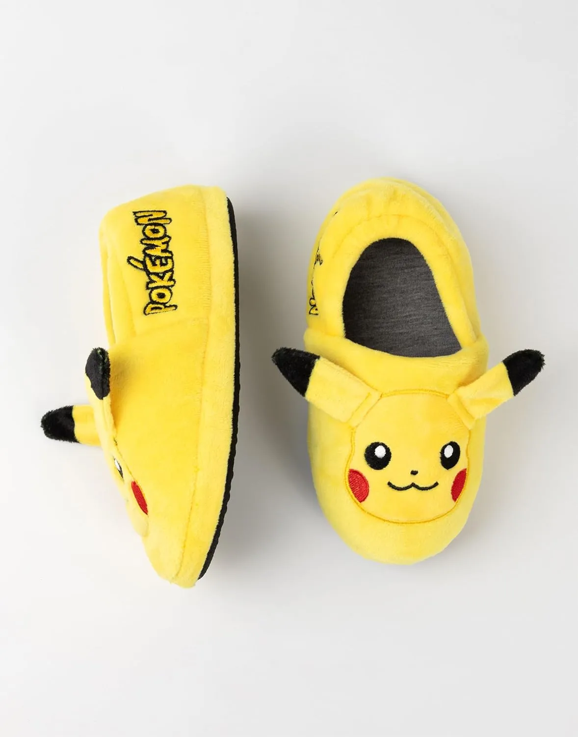 Pokemon Pokémon Pikachu Yellow Slippers 3D Character Kids' Footwear House Shoes | Soft Loafers for Boys & Girls