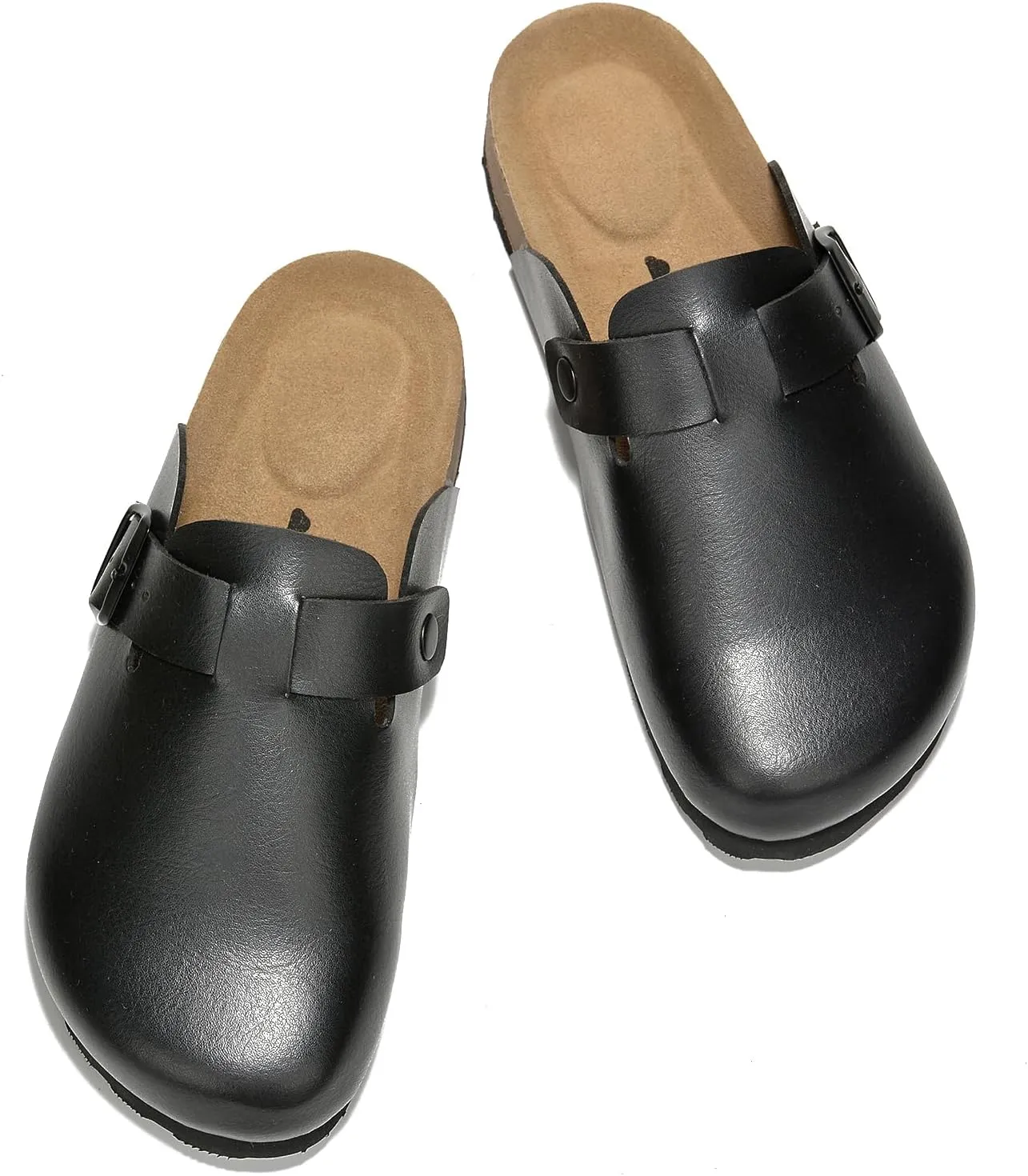 Project Cloud Genuine Leather Footbed Clogs for Women - Memory Foam Arch Support Slippers for Women - Trendy Slip-ons Women's Mules & Clogs Sandals (Benton)