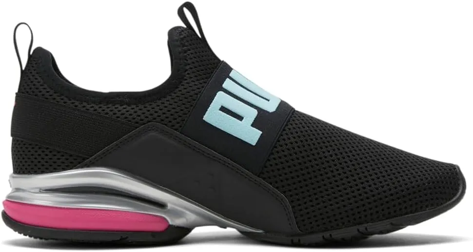 PUMA Womens Axelion Slip On Sneakers Shoes Casual - Black, Blue, Pink - Size 7 M